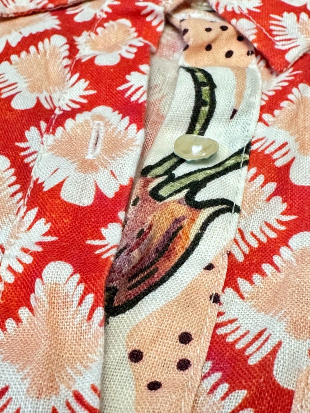 Lanhtropy Island Linen Shirt Tangier Print 100% Organic Linen Oversized L - Picture 11 of 14